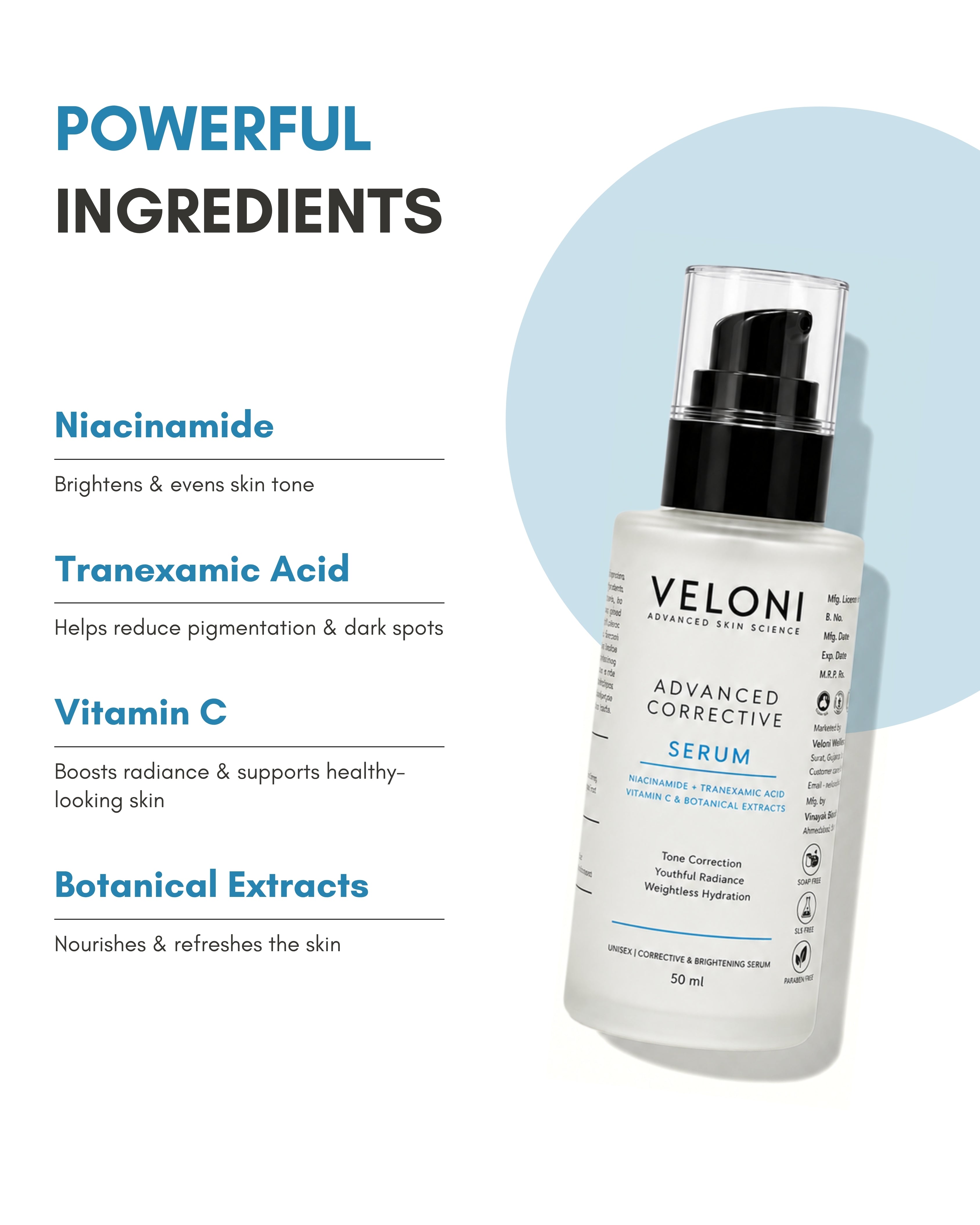 Veloni Advanced Corrective Serum | Niacinamide & Tranexamic Acid Face Serum