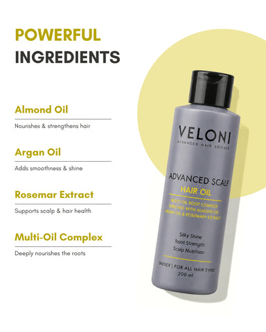 Veloni Advanced Scalp Care Oil | Multi-Oil Root Complex Hair Oil