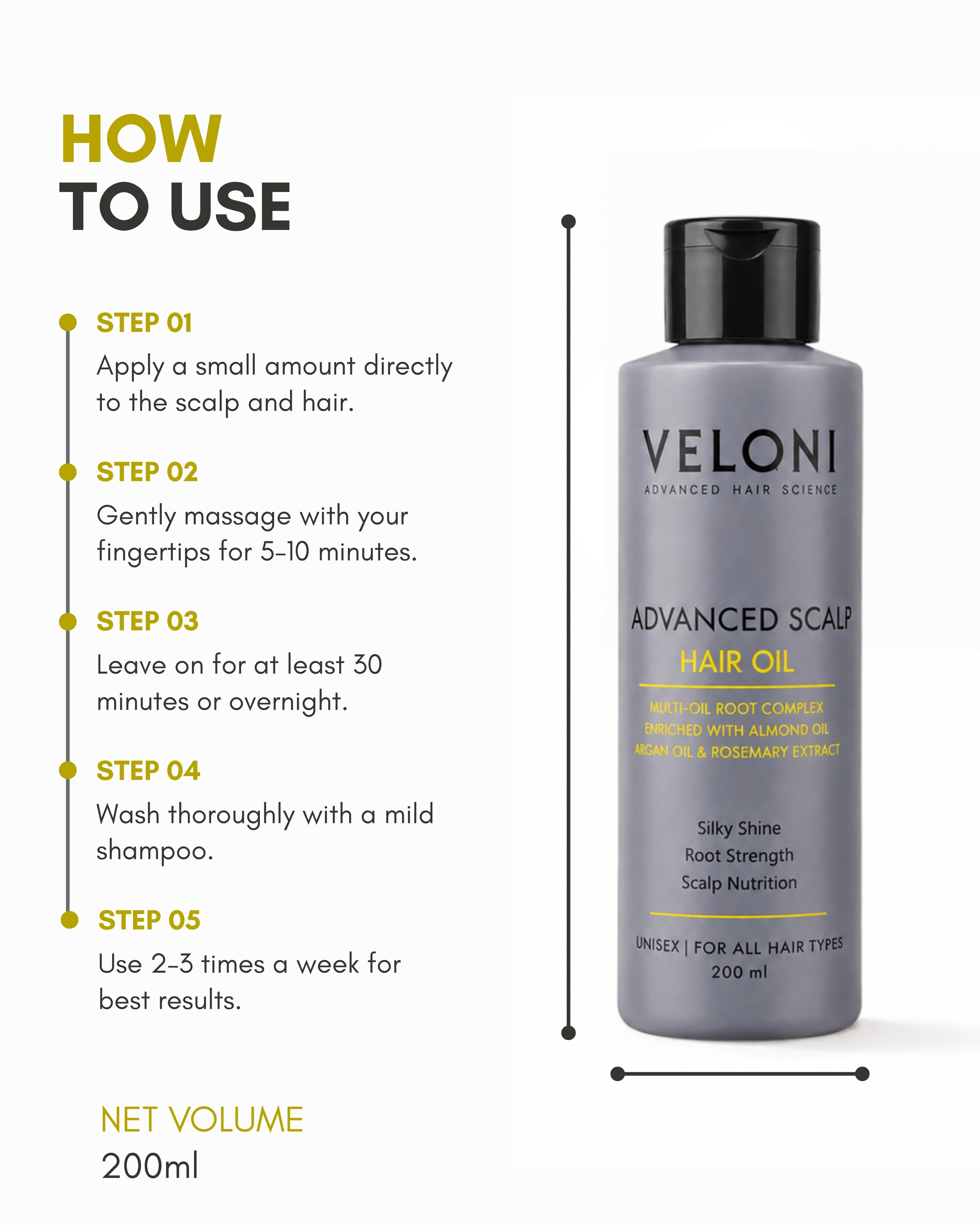Veloni Advanced Scalp Care Oil | Multi-Oil Root Complex Hair Oil