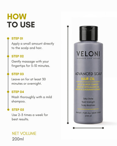 Veloni Advanced Scalp Care Oil | Multi-Oil Root Complex Hair Oil