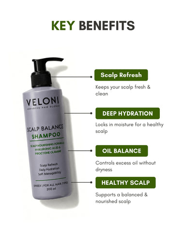 Veloni Scalp Balance Shampoo | Scalp Nourishing Formula for Healthy Hair