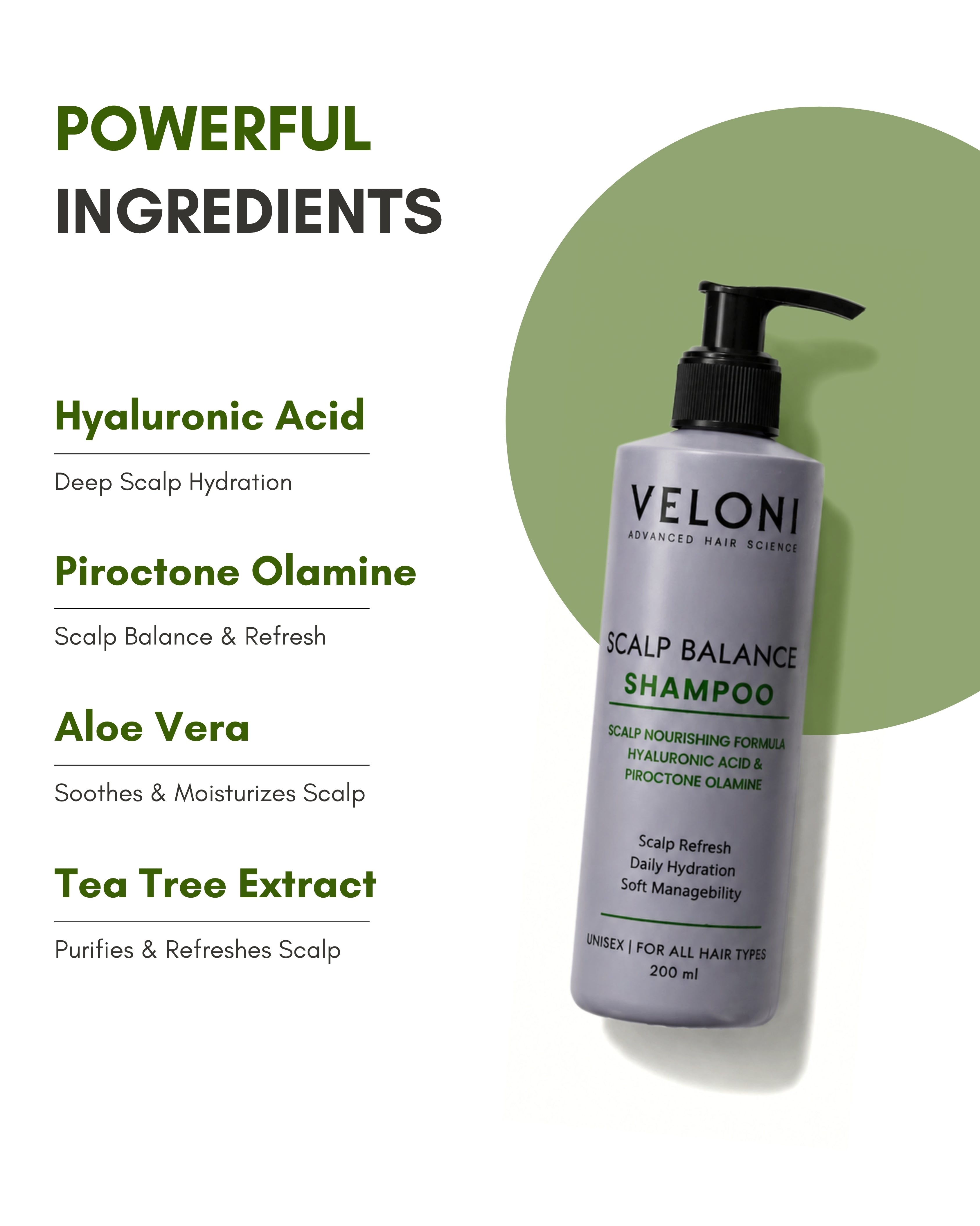 Veloni Scalp Balance Shampoo | Scalp Nourishing Formula for Healthy Hair