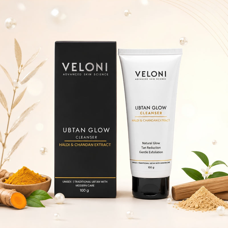Veloni Ubtan Glow Cleanser with Haldi & Chandan Extract | Brightening Face Cleanser