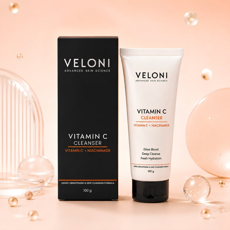 Veloni Vitamin C Cleanser | Vitamin C & Niacinamide Brightening Face Cleanser