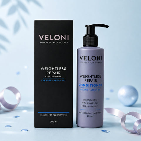 Veloni Weightless Repair Conditioner | Keratin & Argan Oil Hair Conditioner