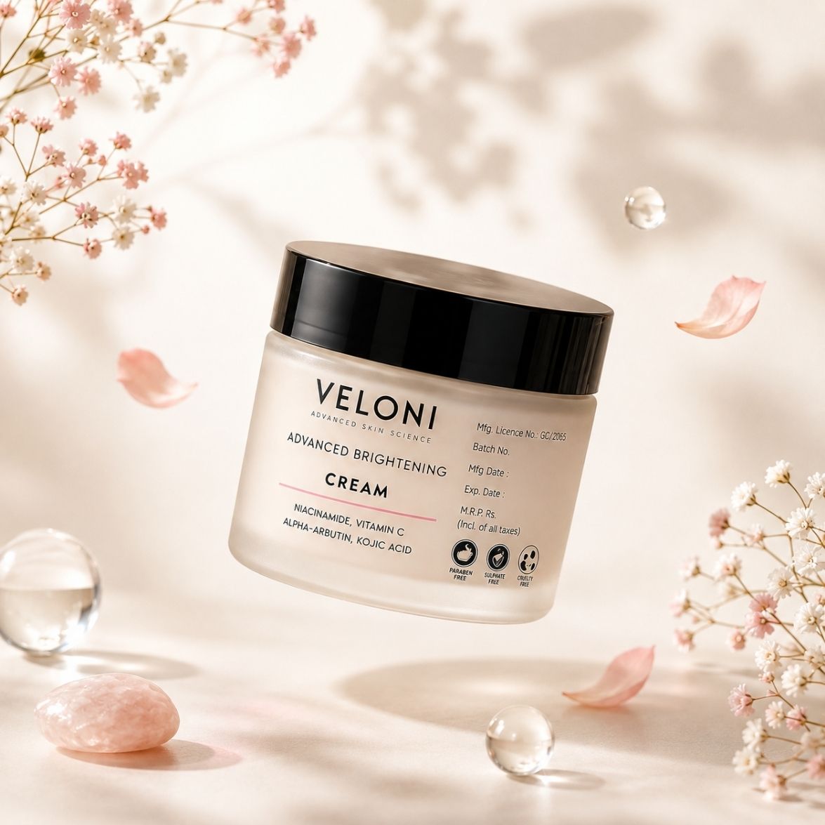 Veloni Advanced Brightening Cream | Daily Skin Radiance & Even Tone Moisturizer