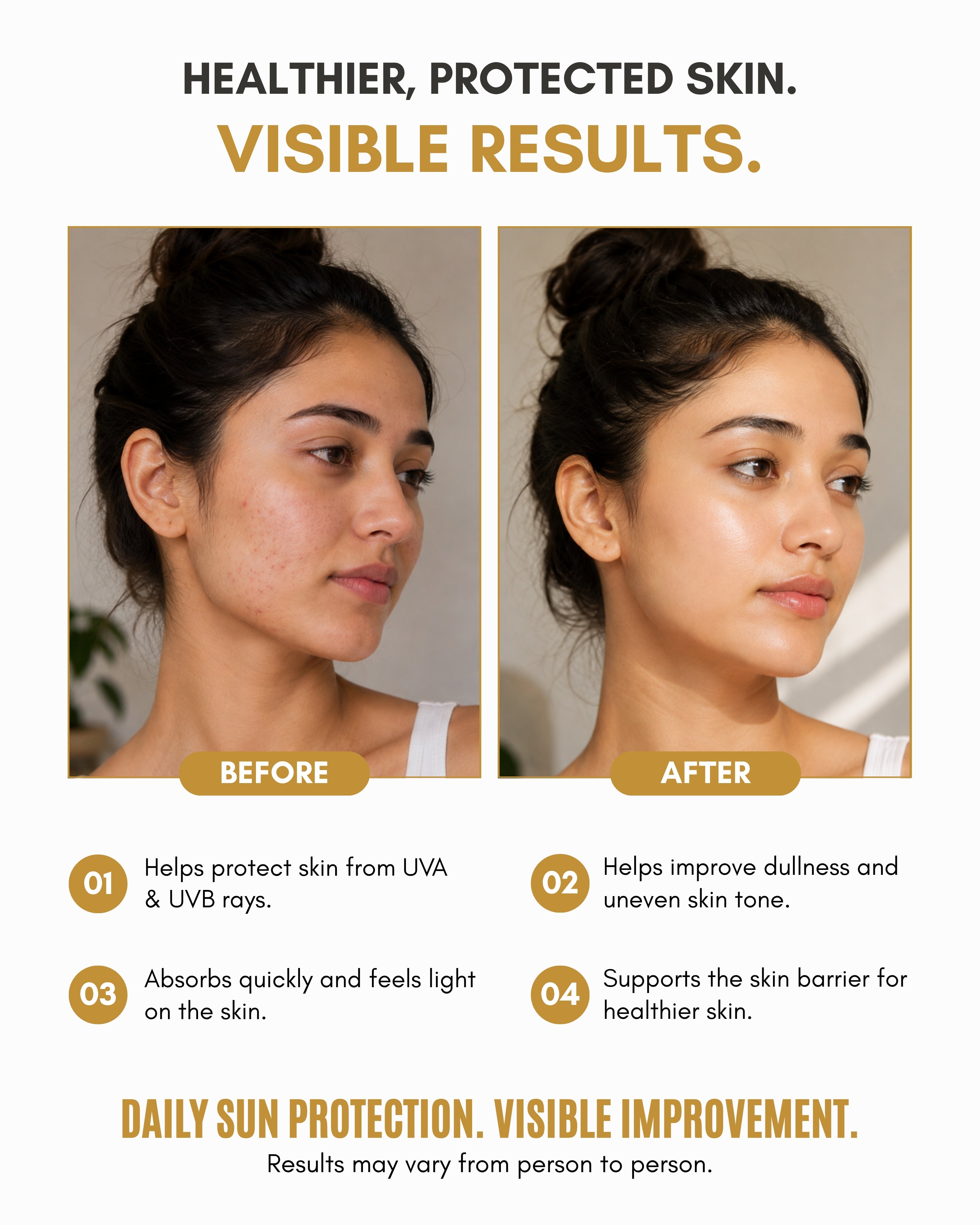 Veloni Sunscreen SPF 50 PA++++ | Broad Spectrum UVA & UVB Protection