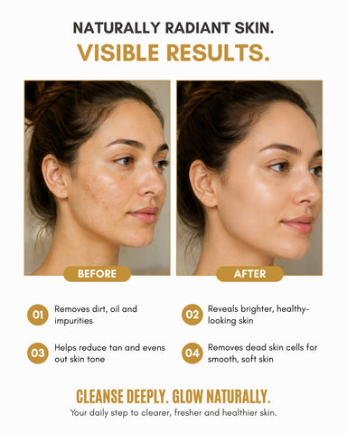 Veloni Ubtan Glow Cleanser with Haldi & Chandan Extract | Brightening Face Cleanser