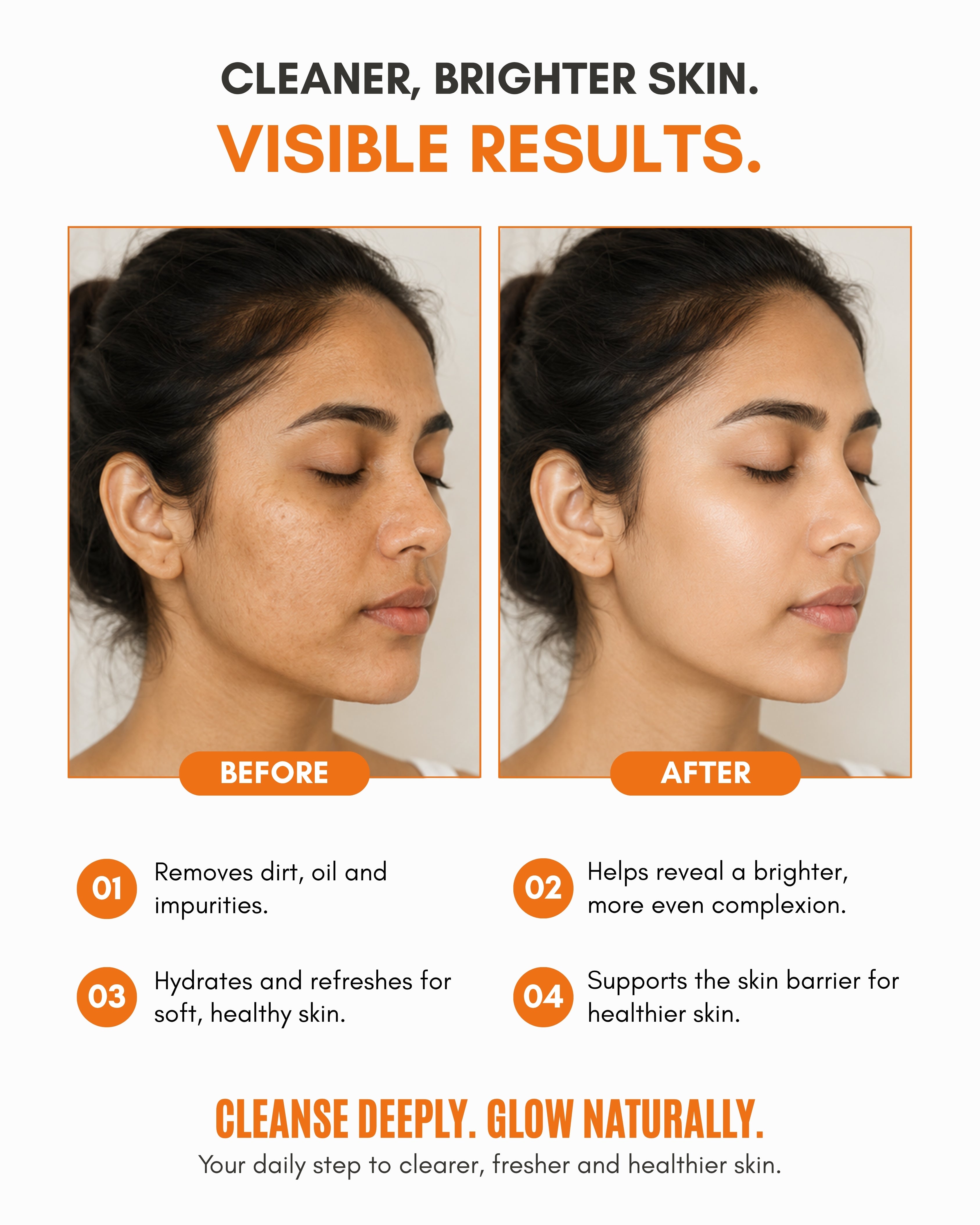 Veloni Vitamin C Cleanser | Vitamin C & Niacinamide Brightening Face Cleanser