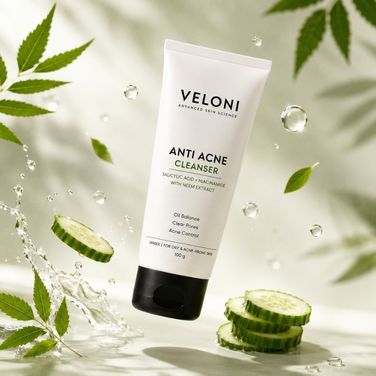 Veloni Anti Acne Cleanser | Salicylic Acid & Niacinamide Face Cleanser